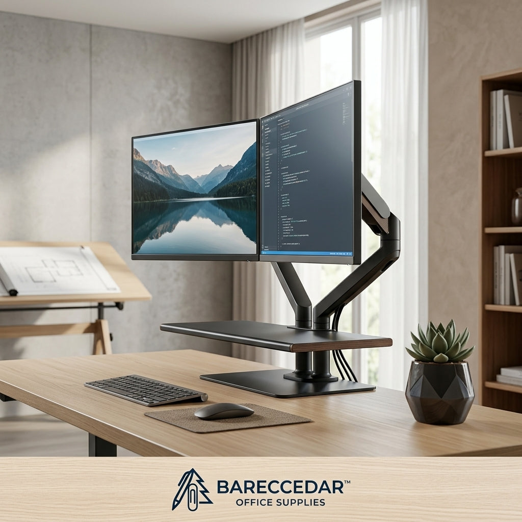 BARECEDAR™ Dual Monitor Ergonomic Stand
