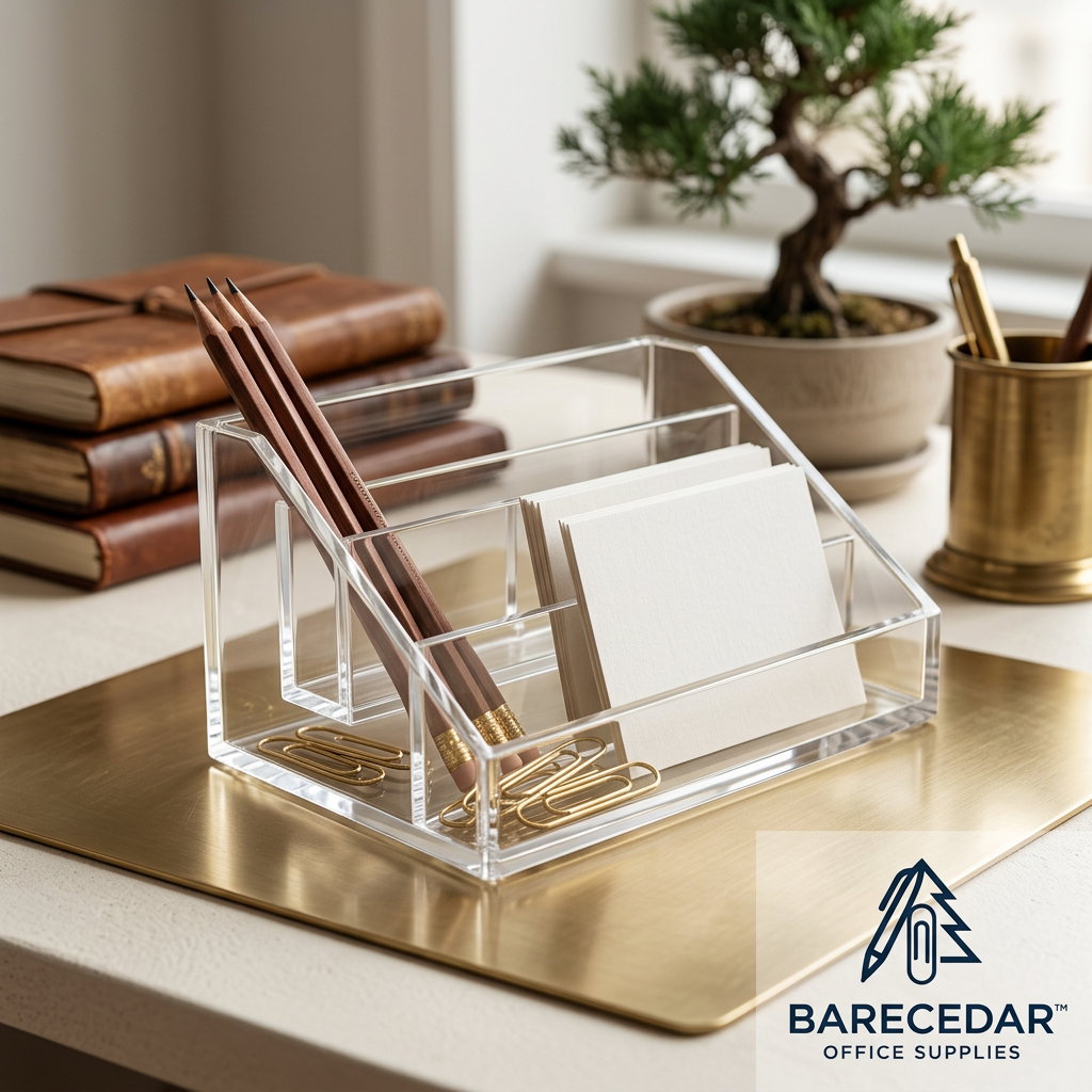 BARECEDAR™ Clear Acrylic Desk Organizer